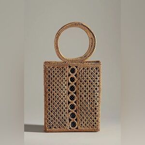 Anthropologie Woven Textured Bali Tote, NWT